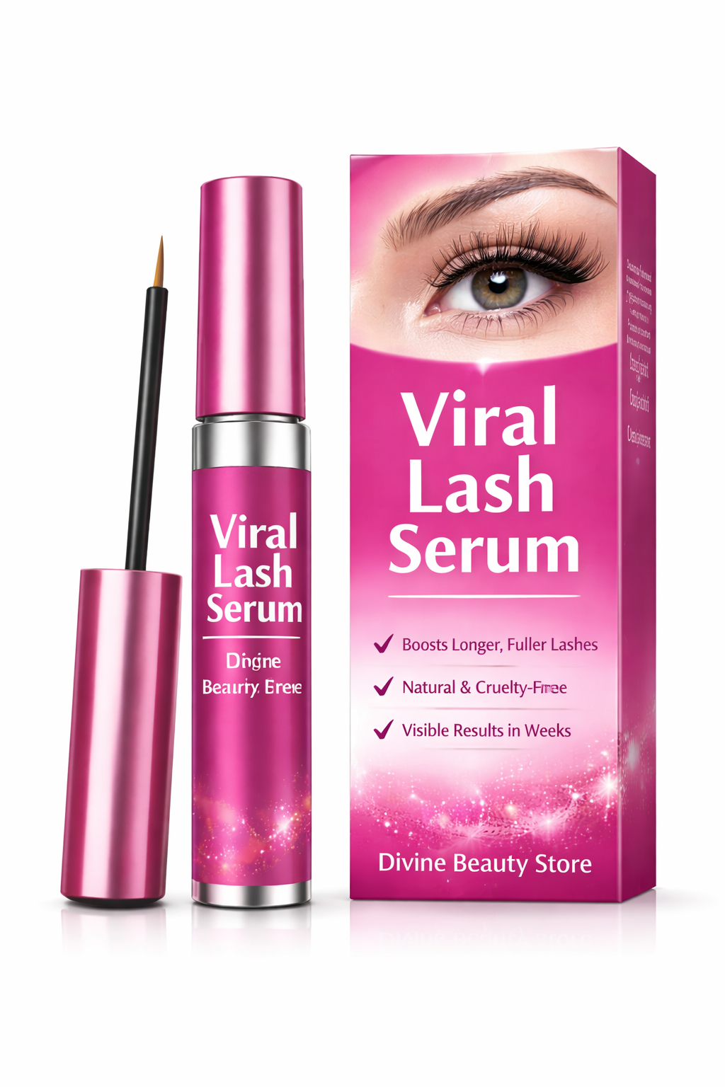 Viral Lash Serum – Boost Your Lashes Naturally, Thicker & Longer in Weeks – Divine Beauty Store