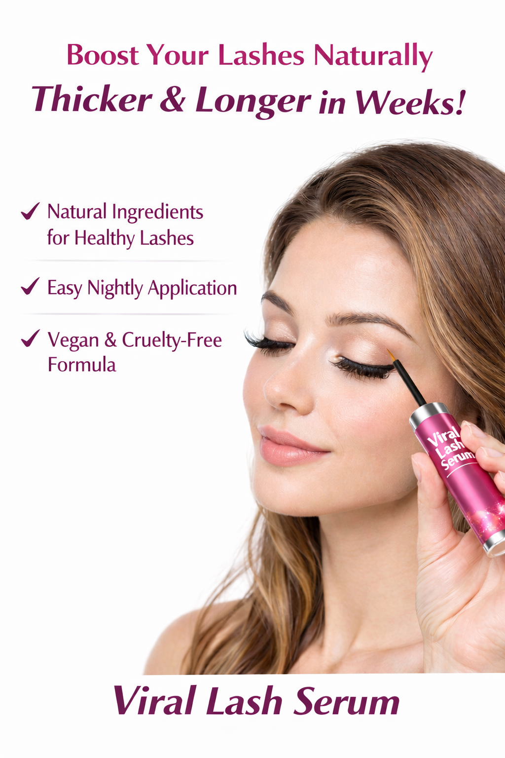 Viral Lash Serum – Boost Your Lashes Naturally, Thicker & Longer in Weeks – Divine Beauty Store